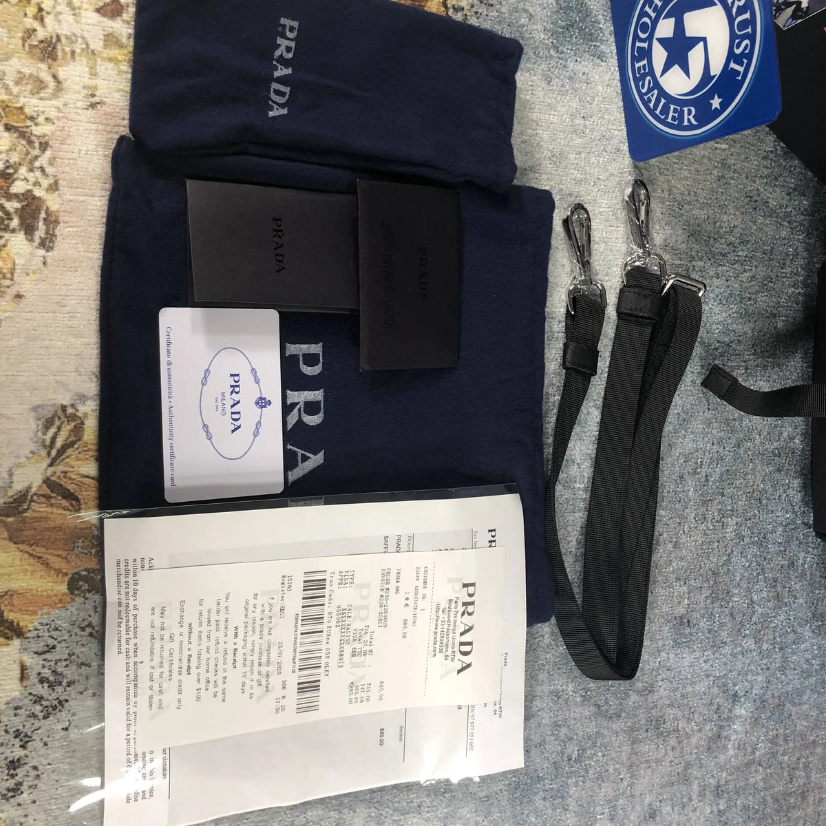 Pochette bandoulière Prada noire