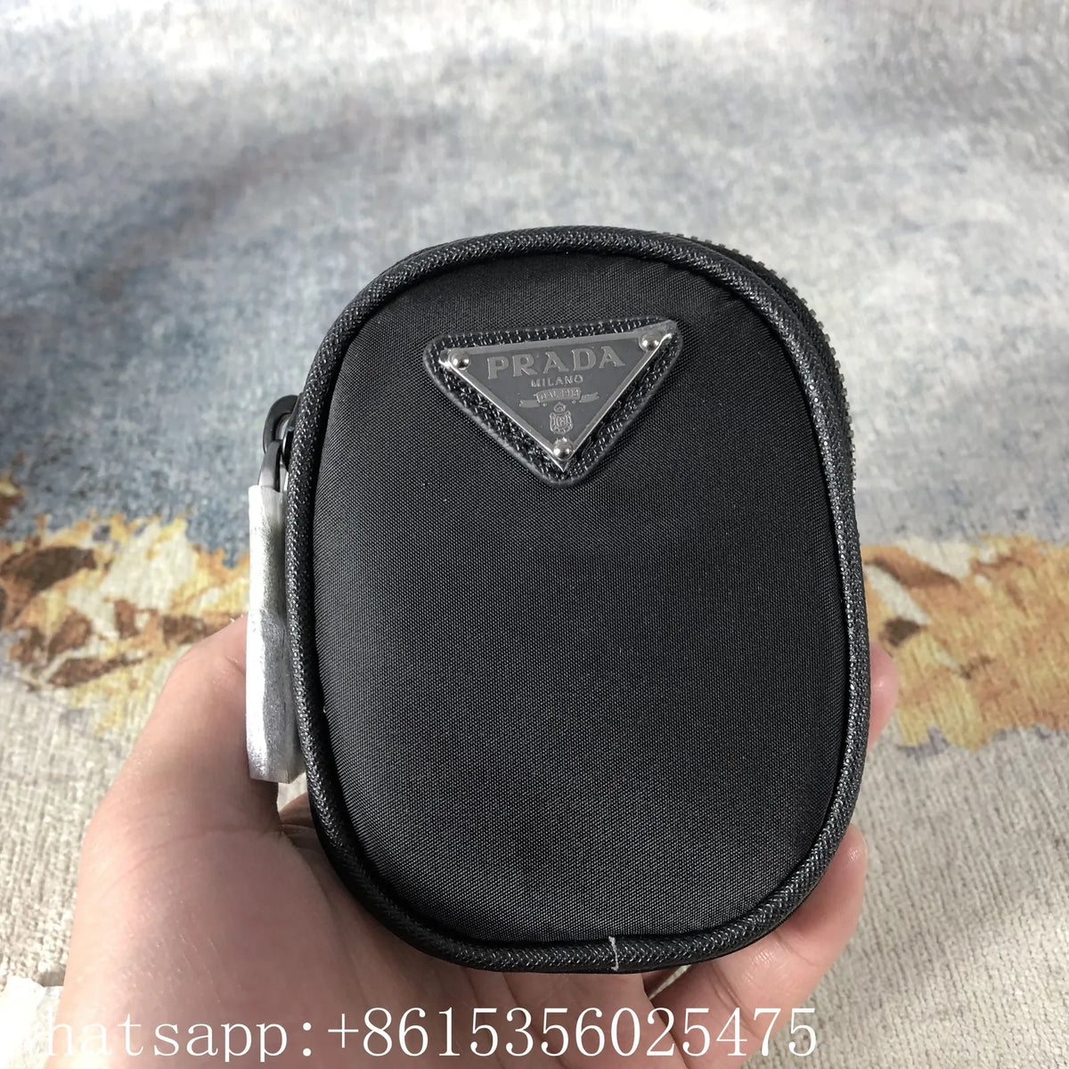 Sac bandoulière Prada Re-Nylon noir avec pochette