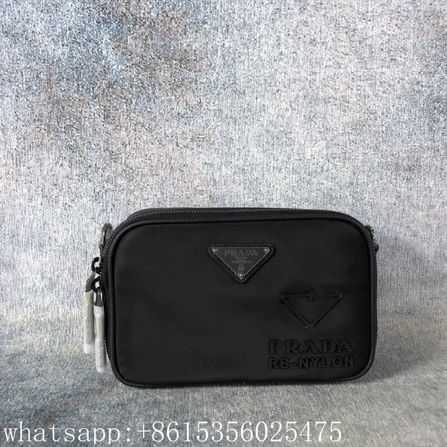 Sac bandoulière Prada Re-Nylon noir avec pochette