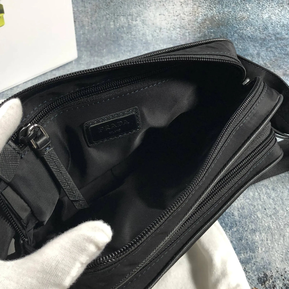 Sac banane Prada Re-Nylon noir