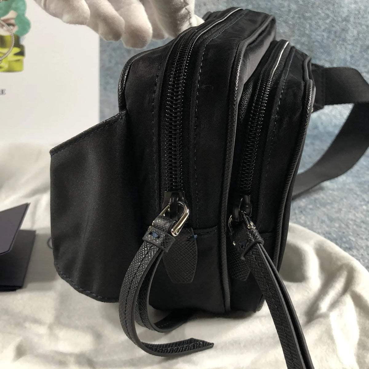Sac banane Prada Re-Nylon noir