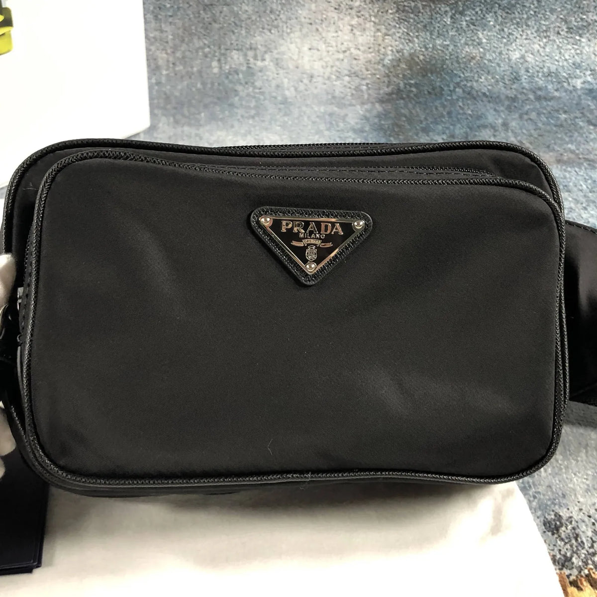 Sac banane Prada Re-Nylon noir