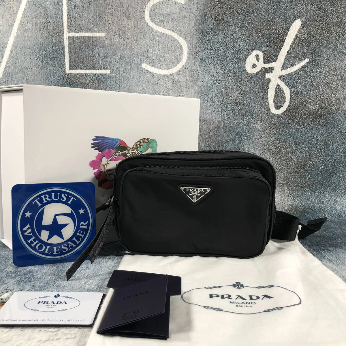 Sac banane Prada Re-Nylon noir