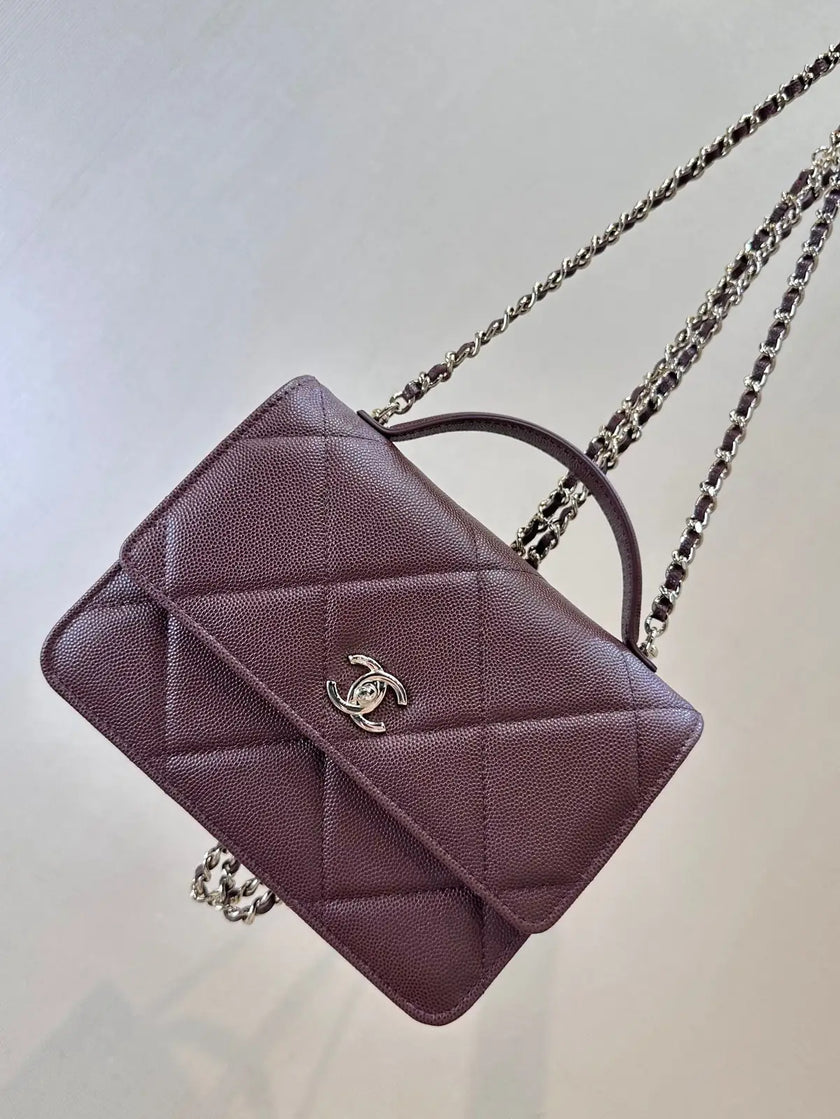 Sac Chanel Coco Handle - Cuir Caviar Bordeaux