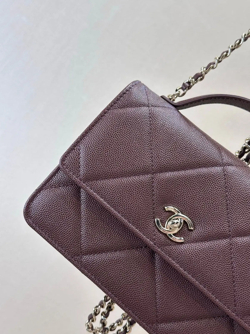 Sac Chanel Coco Handle - Cuir Caviar Bordeaux