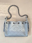Sac Chanel 25C Bucket Bag - Cuir Matelassé Bleu Ciel
