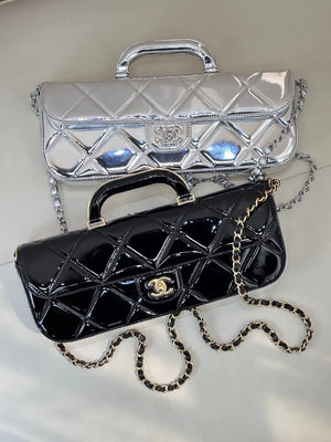 Sac Chanel 25K – Rabat Verni Métallisé