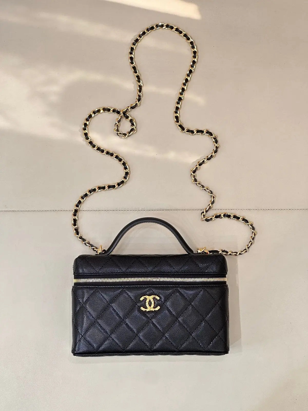 Sac Chanel 26C x Loro Piana - Vanity Case Cuir Caviar