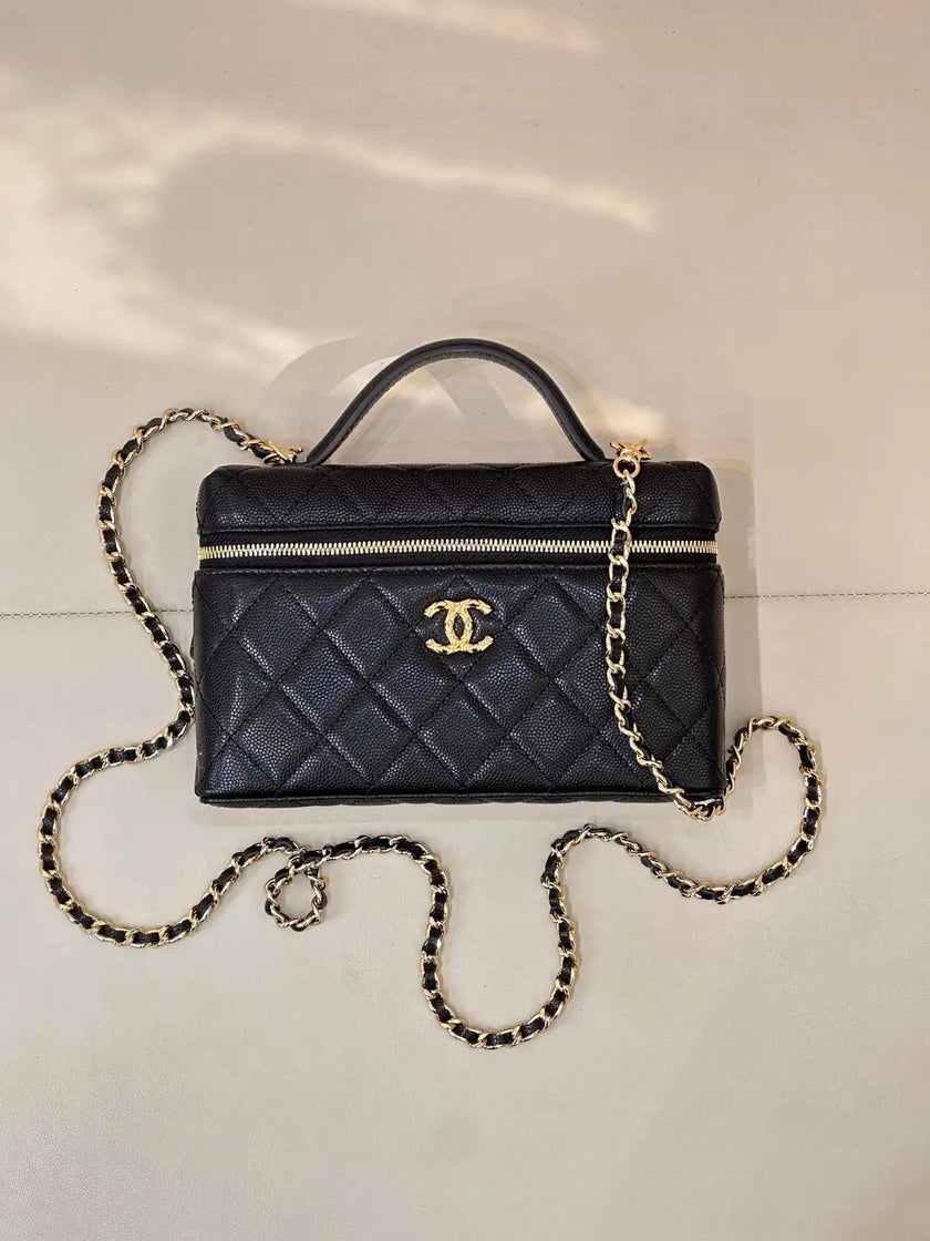 Sac Chanel 26C x Loro Piana - Vanity Case Cuir Caviar