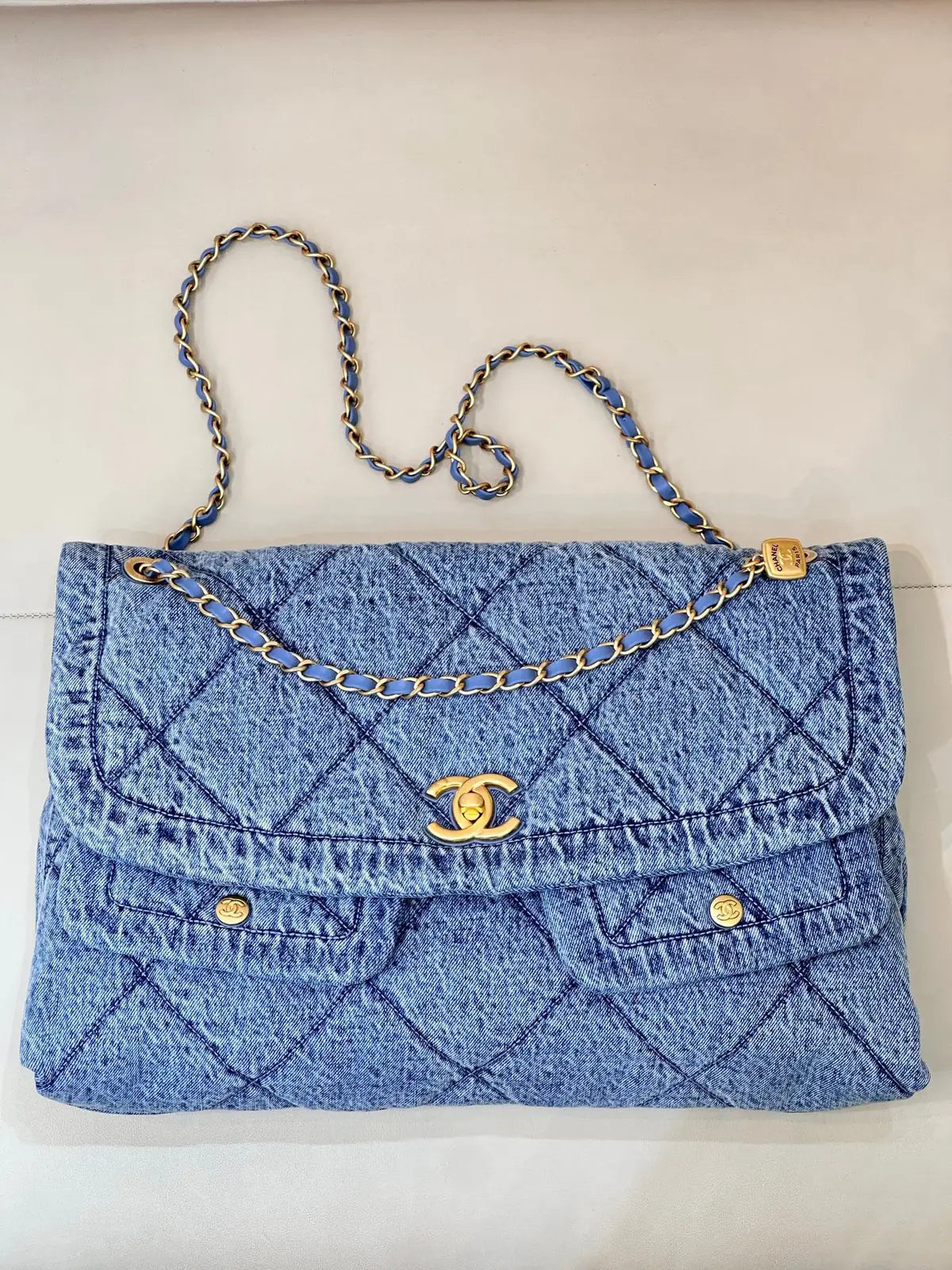 Sac Chanel 5740 - Flap Bag Denim Matelassé