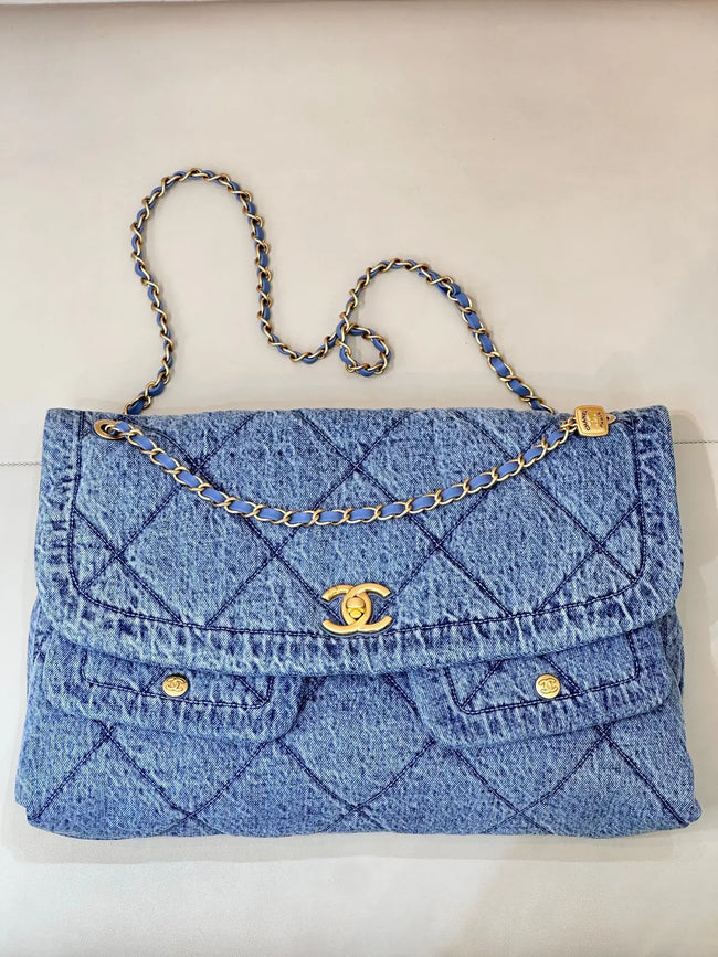 Sac Chanel 5740 - Flap Bag Denim Matelassé
