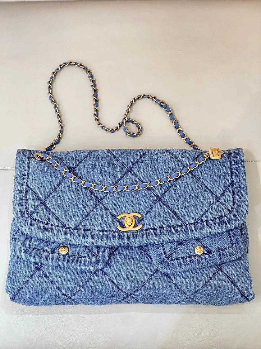Sac Chanel 5740 - Flap Bag Denim Matelassé