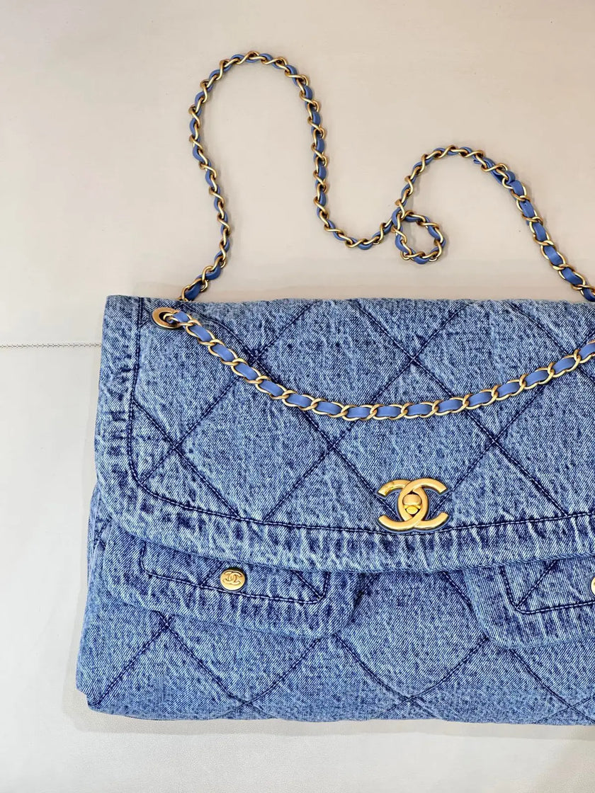 Sac Chanel 5740 - Flap Bag Denim Matelassé