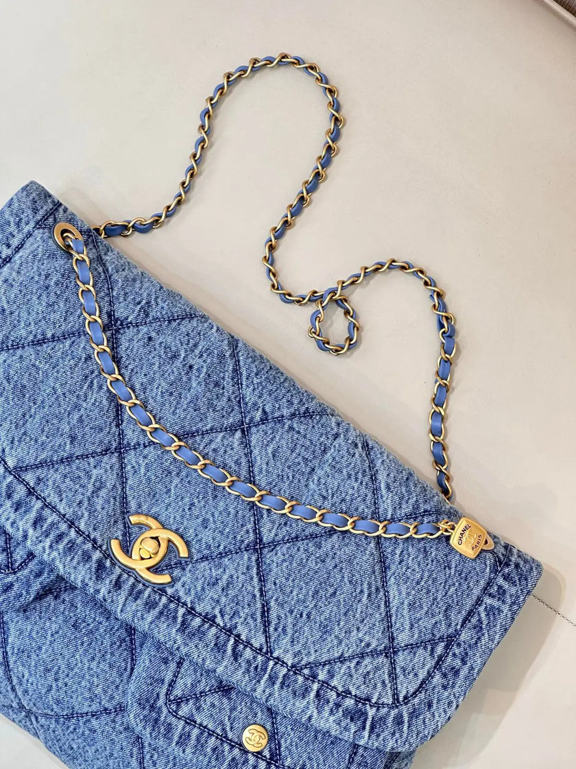 Sac Chanel 5740 - Flap Bag Denim Matelassé