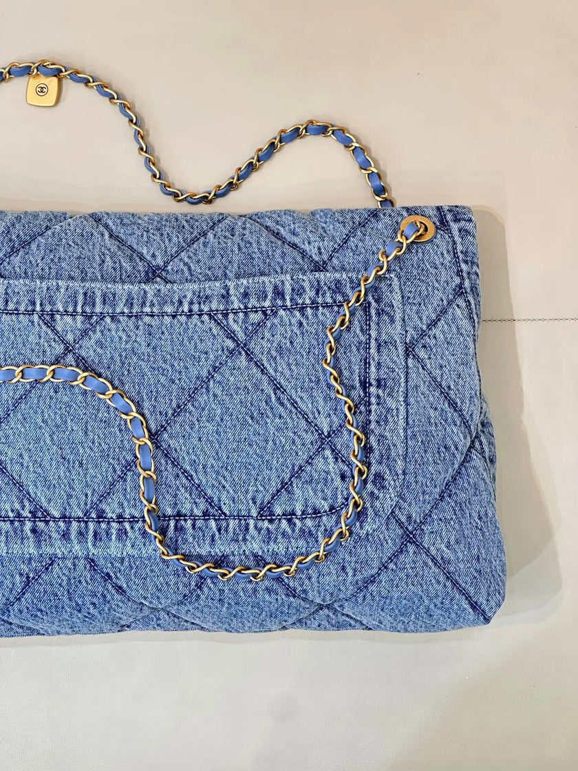 Sac Chanel 5740 - Flap Bag Denim Matelassé