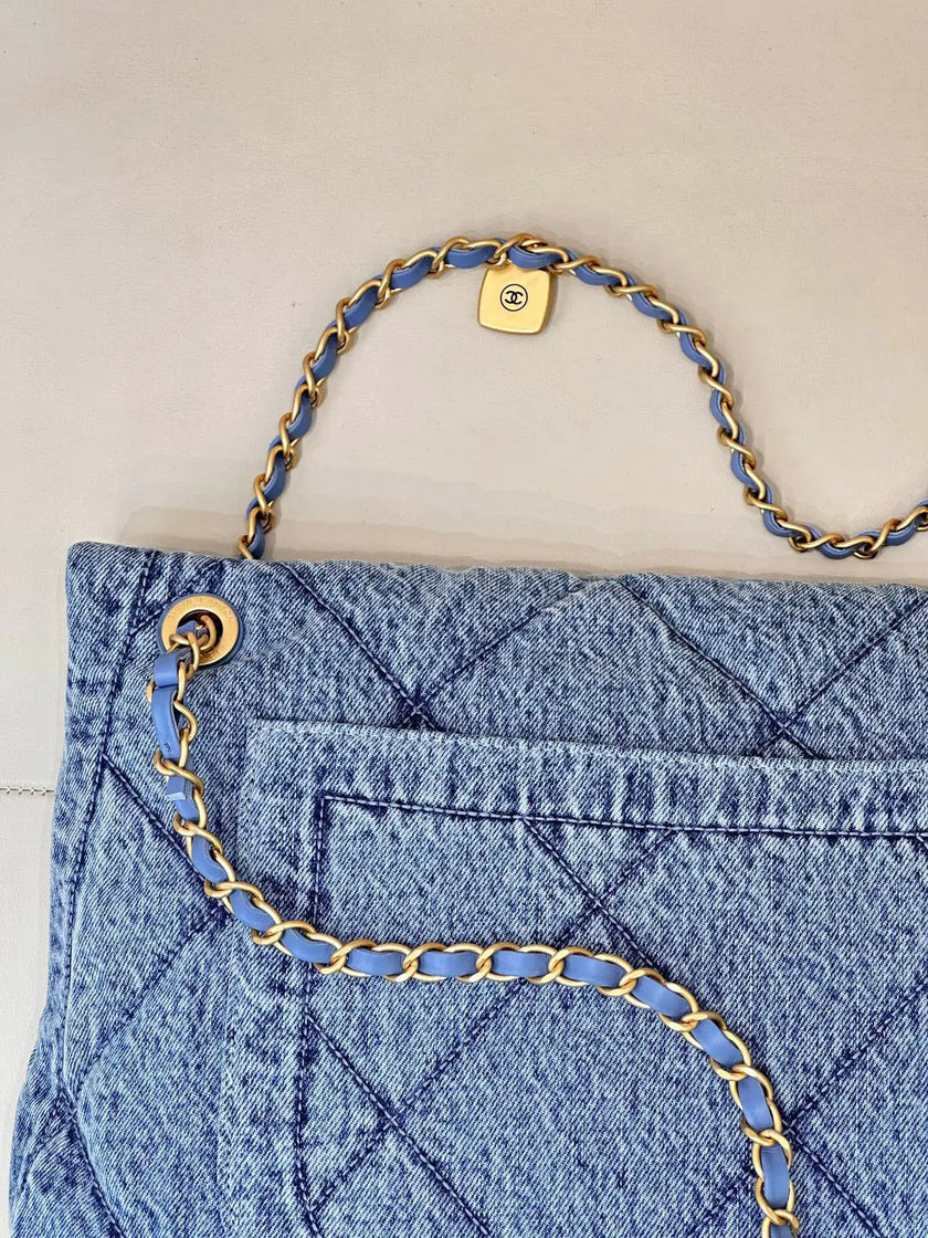 Sac Chanel 5740 - Flap Bag Denim Matelassé