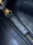 Sac Chanel 5740 Logo - Shopping Bag Cuir Agneau Marine