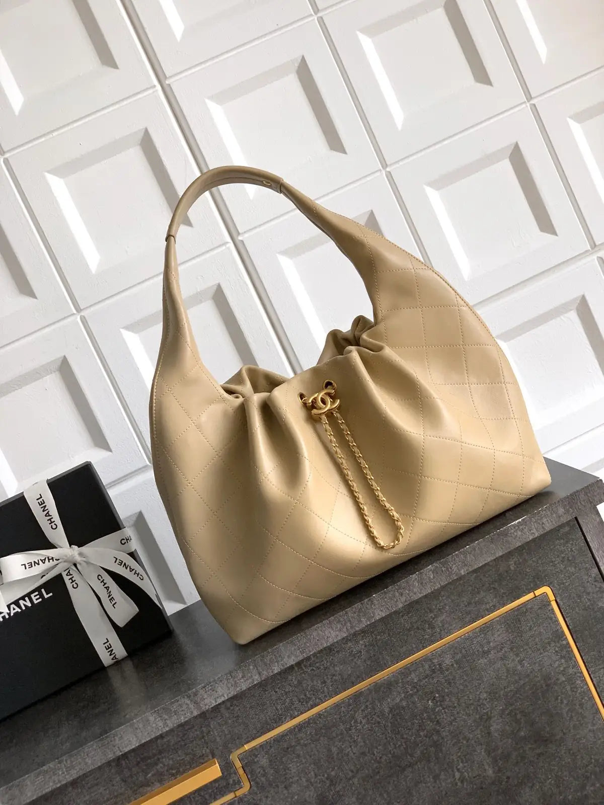 Sac Chanel Ohanel 26C - Hobo Bag Cuir Matelassé