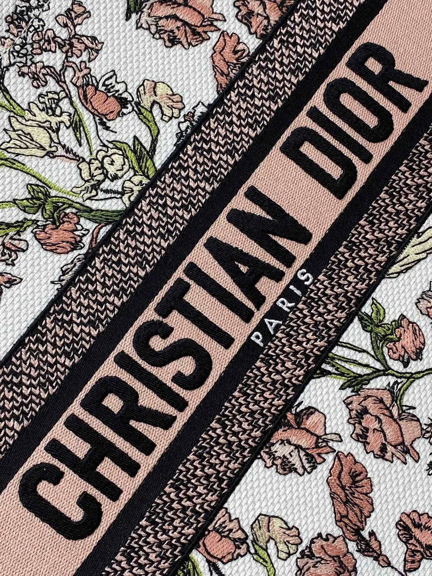 Sac Dior Book Tote – Toile Brodée Florale