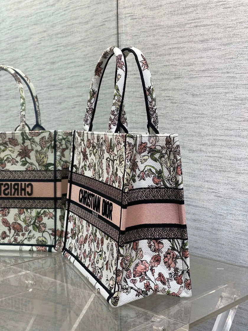 Sac Dior Book Tote – Toile Brodée Florale