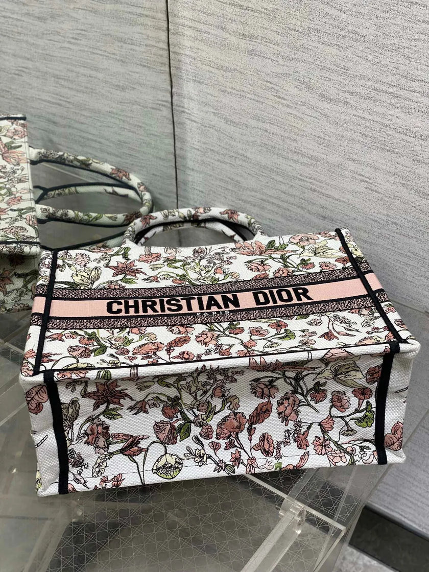 Sac Dior Book Tote – Toile Brodée Florale