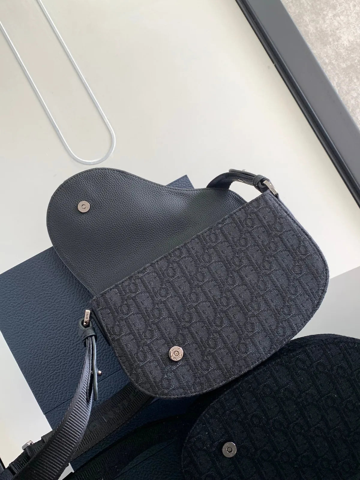 Sac Dior Saddle Oblique – Jacquard Noir