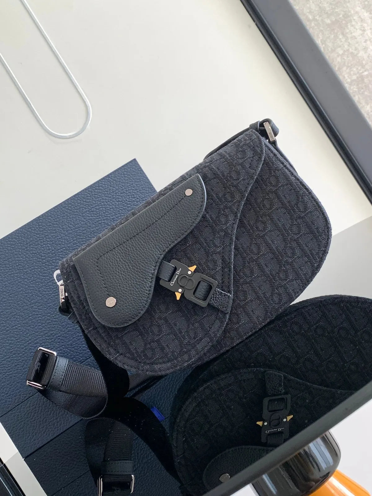 Sac Dior Saddle Oblique – Jacquard Noir