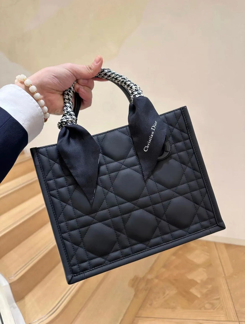 Sac Dior Tote – Cuir Cannage Noir