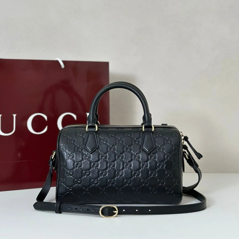 Sac Gucci Boston – Cuir Guccissima Noir