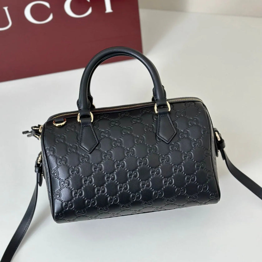 Sac Gucci Boston – Cuir Guccissima Noir