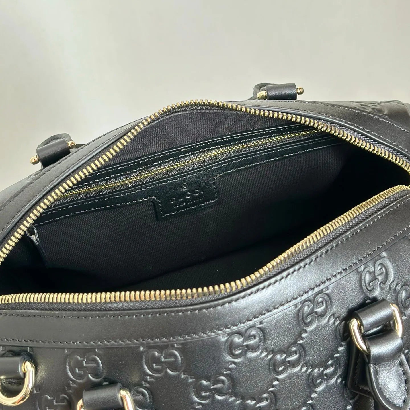 Sac Gucci Boston – Cuir Guccissima Noir