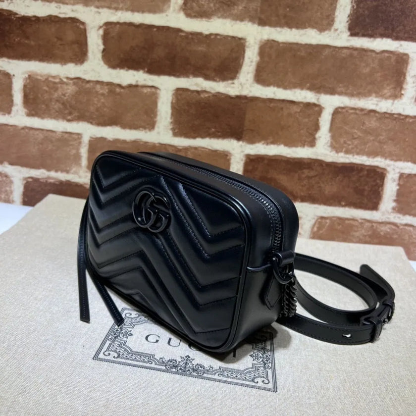 Sac Gucci GG Marmont Camera Bag – Cuir Matelassé Noir