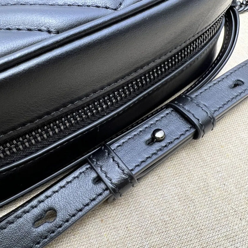 Sac Gucci GG Marmont Camera Bag – Cuir Matelassé Noir
