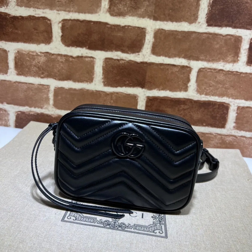 Sac Gucci GG Marmont Camera Bag – Cuir Matelassé Noir