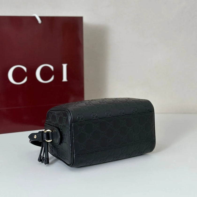 Sac Gucci Boston Mini – Cuir Guccissima Noir