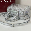 Sac Gucci Boston – Cuir Guccissima Argenté