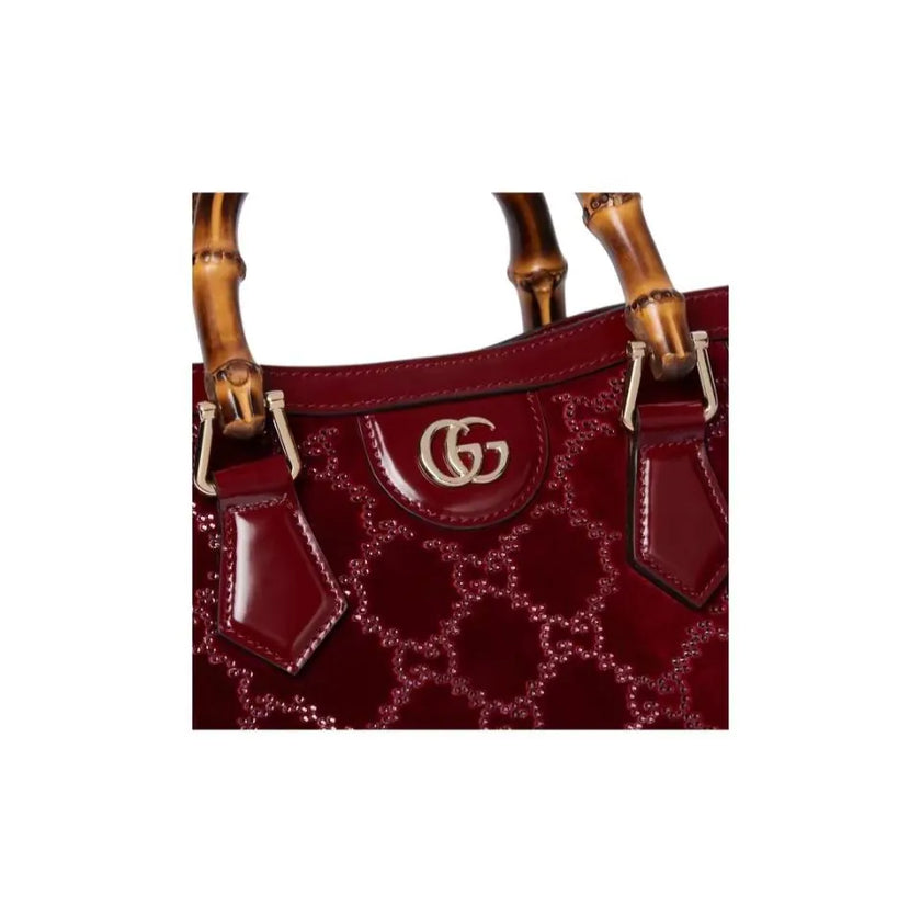 Sac Gucci Diana – Cuir Verni GG Bordeaux