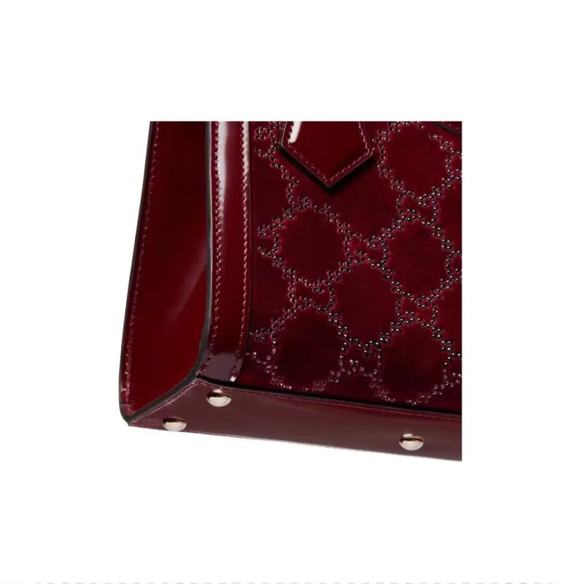 Sac Gucci Diana – Cuir Verni GG Bordeaux